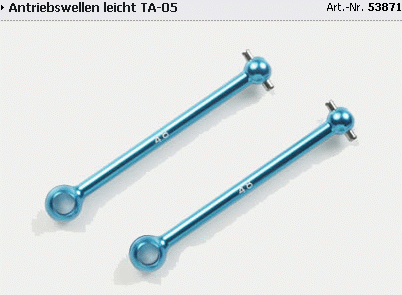 Tamiya 48mm Lightweight Rear Swing Shafts (Blue)  TA05MS TA05R F201 