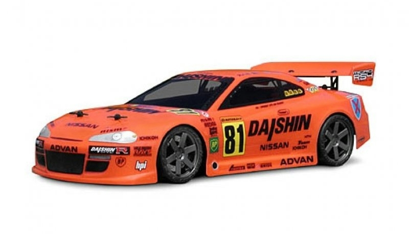 1:18 HPI Micro RS4 Body Nissan Silvia ( clear+decals ) wb 140mm