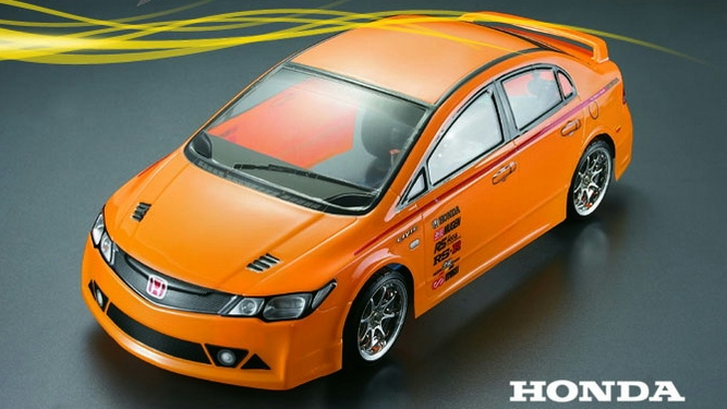 1:10 Body  Drift  Honda Civic TYPE-R  (  clear+ Decals)