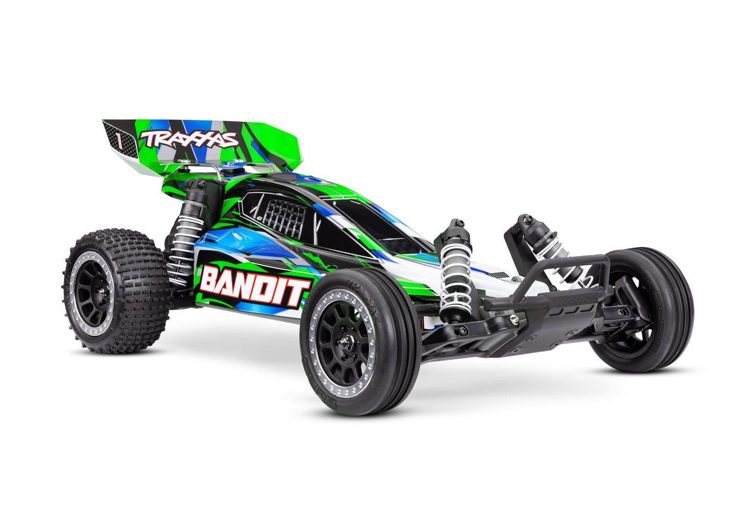 Traxxas BANDIT 1/10 2wd Brushed HD with battery & USB-C charger Green